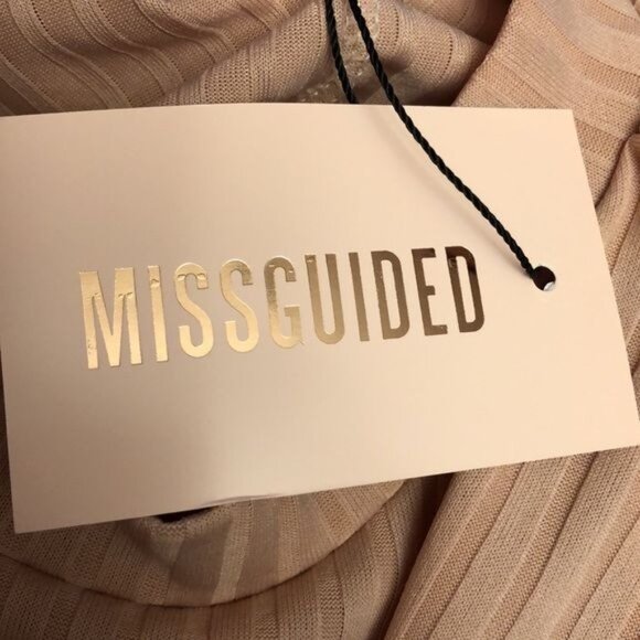 Missguided Ribbed T Shirt Cycle Size 8 Pink - Picture 4 of 5